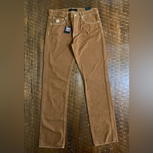 NWT Zara Man Men’s Size 31x Eathtone Color Textured Weave Trousers - Picture 5 of 14